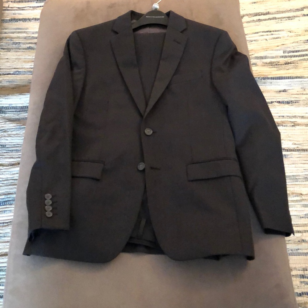 Men’s Wearhouse Black subtle pinstripe suit